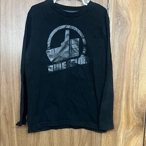 Circo Black Long Sleeve Kids Tee with Silver Graphic